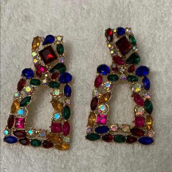 Multicolor Statement Earrings - Picture 2 of 5